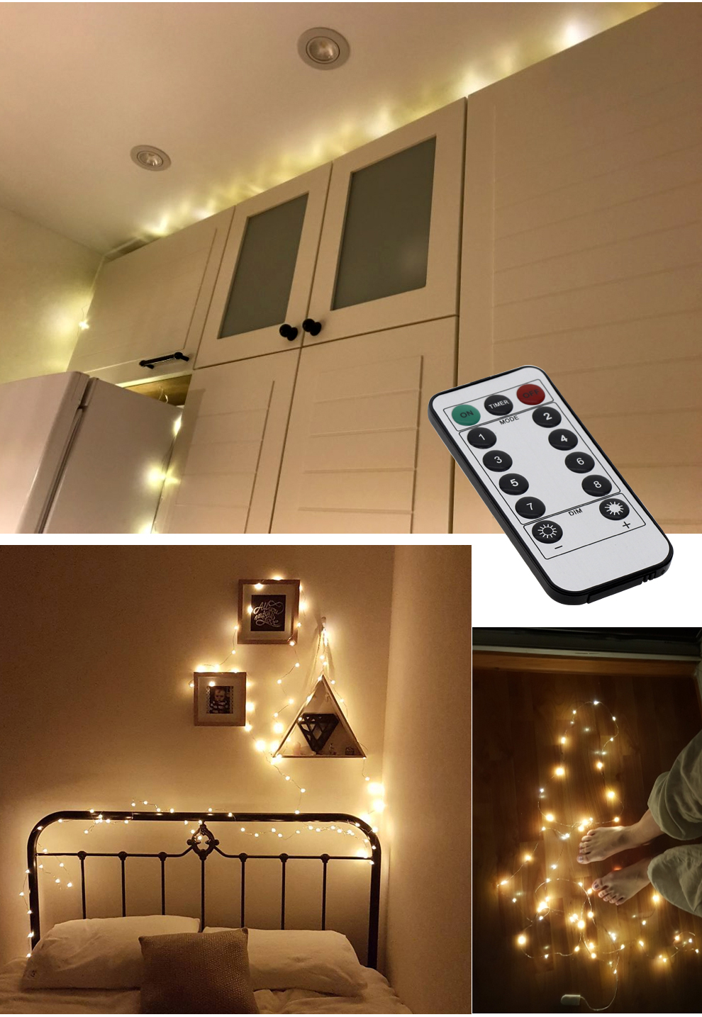 USB LED String Lights Colorful New Year Garland Copper Wire String Fairy Light for Indoor Outdoor Wedding Christmas Deco