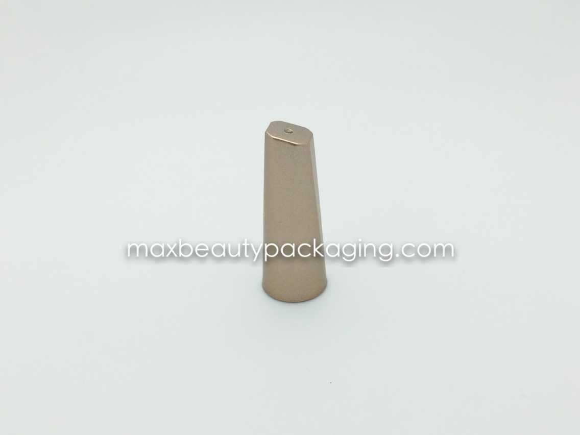 N1041 UV matte gold coating finish nail polish cap nail polish packaging plastic cap uv coating color available