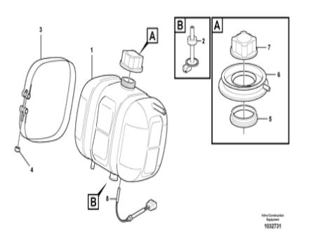 VOE11170064 11170064 Vo-lvo Excavator Expansion Water Tank Level Sensor