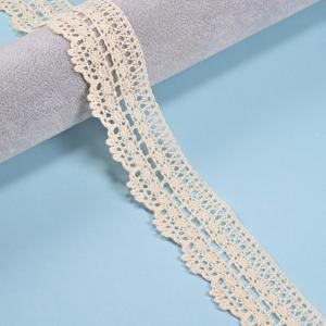 Quality Embroidery Bridal Wedding Cotton Lace Trim Milk Shreds White for sale