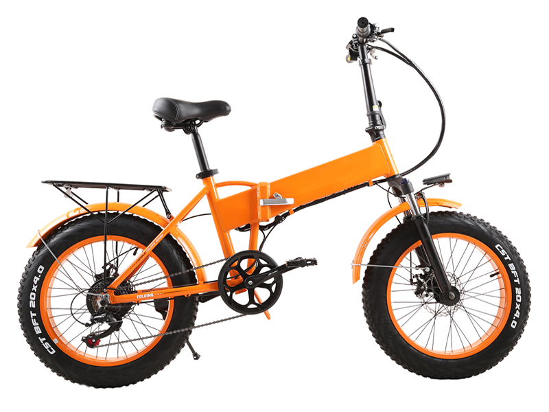 One Seat 48V 500W 20" Fat Tyre Electric Bike 10Ah Lithium Battery 5 Assist Foldable Dropship Electric Fat Bike
