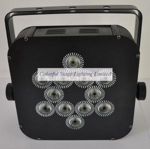Quality 12X10W 4 in 1 Battery Powered and Wireless DMX LED Flat Par Can for sale
