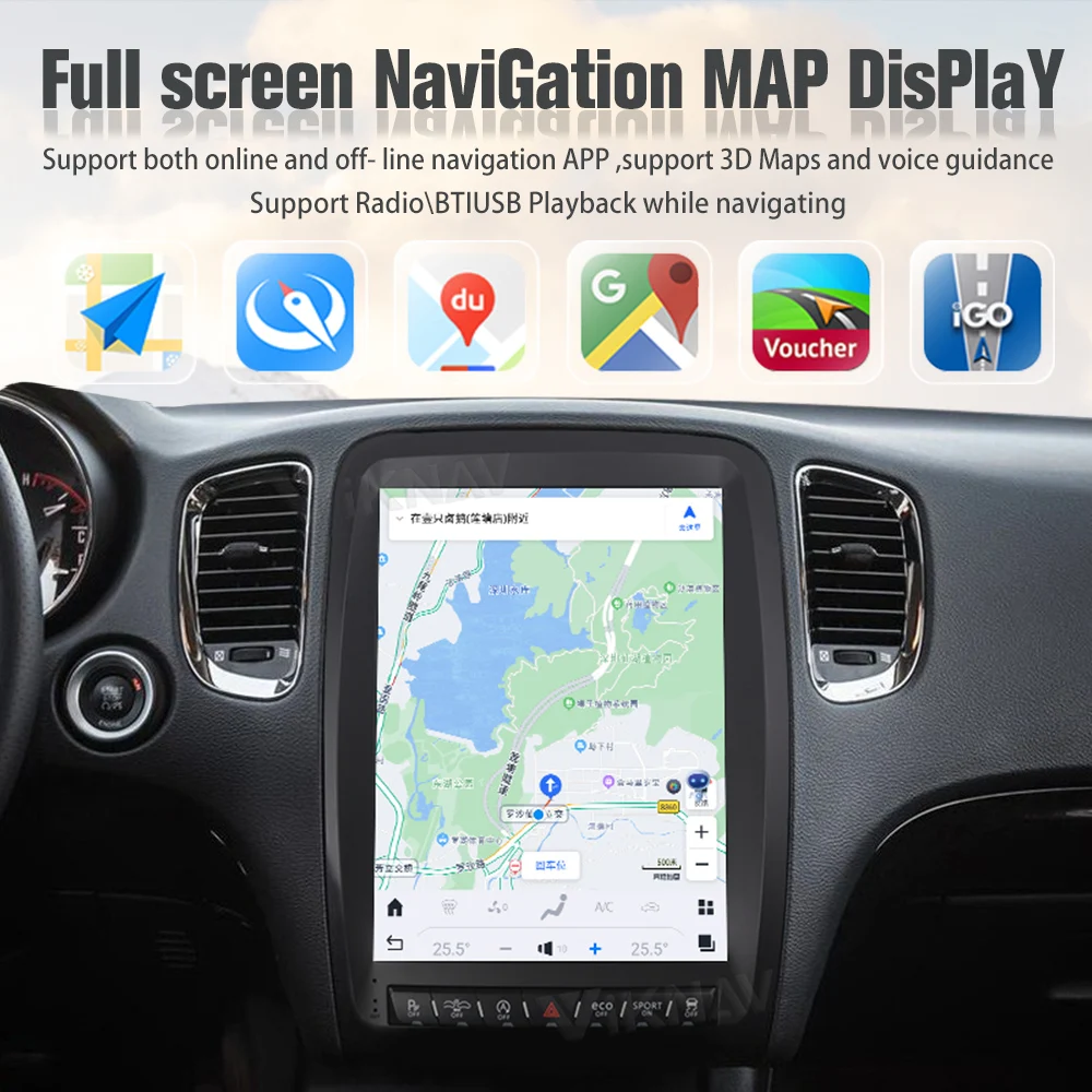 2014-2016 Durango Dodge Android Radio GPS Navigator Carplay Touch Screen