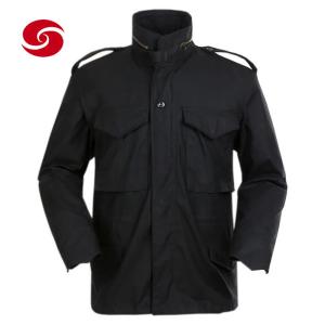 Quality                                  Military Polyester Black Army Parka Softshell Jacket              for sale