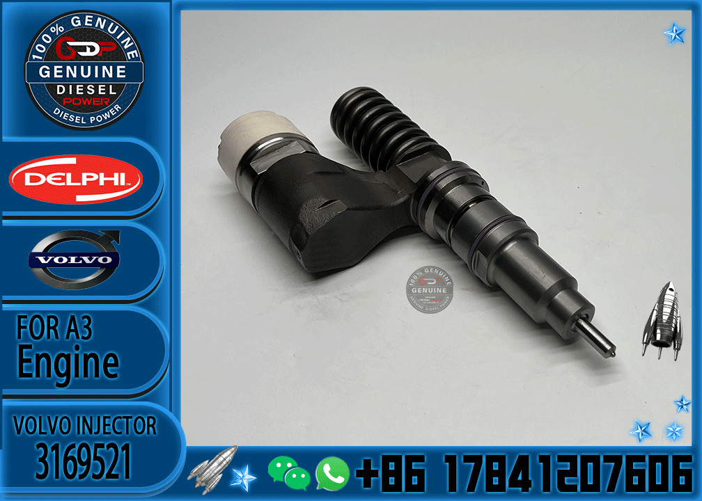 diesel common rail fuel injector 3169521 EX631011 RG33966 R517662 BEBE4B17102 EX631012 RG33967 for VOL FH12 D12.1L