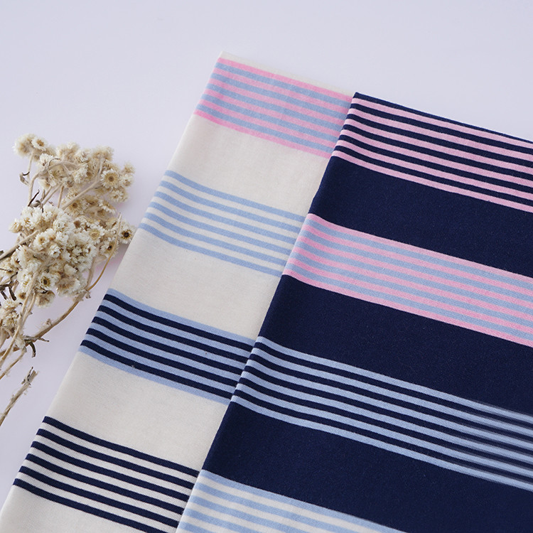 Breathable And Soft Hygroscopic Cotton ​Striped Material Fabric For Casual Wear