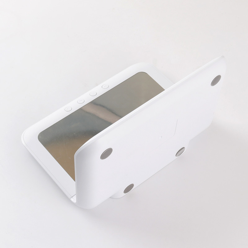 Plastic Collapsible Clock Wireless Charger White Color 20W Fast Speed