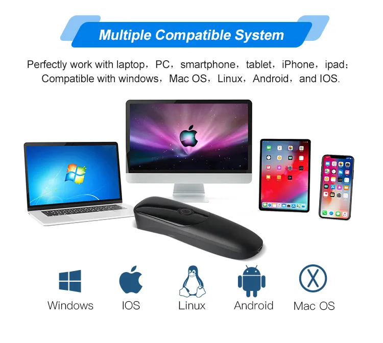 2D Wireless Bluetooth Barcode Scanner DI9130C-2D with 300 Scans/Sec