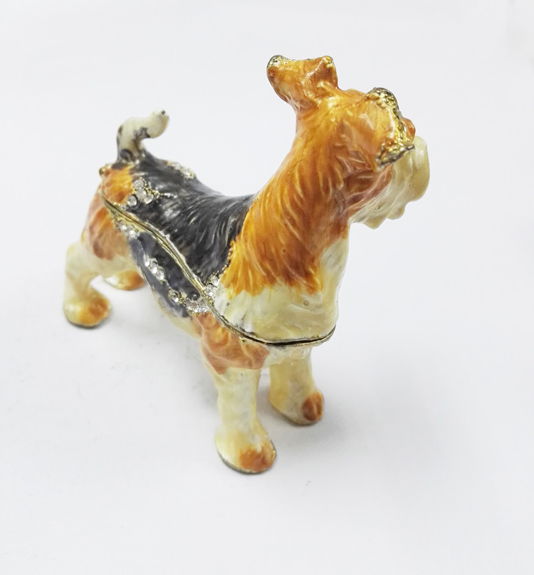 wholesales metal dog shaped cheap antique jewelry box for promotional gift