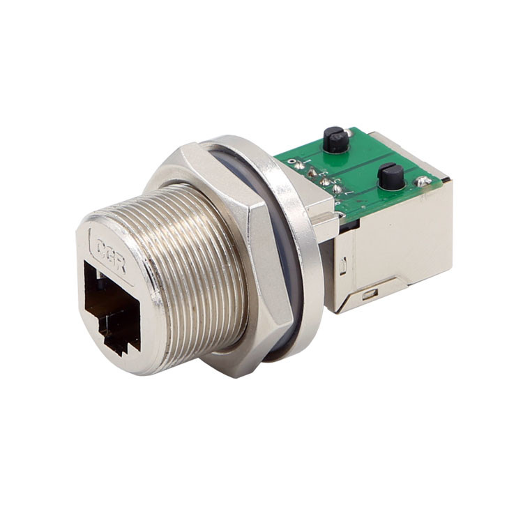 Waterproof, RJ45 connector, metal housing, IP67， RJ45 Modular Jack , HULYN