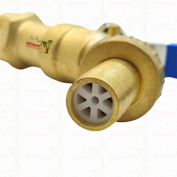 Gold Plated Heavy Duty Classic Blue Iron Handle Bibcocks Water Spout Faucet Spigot Water Tap 3/4"