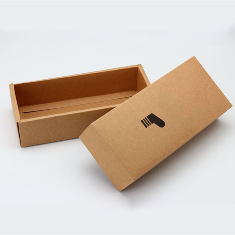 Customized Printing Folding Recycled Kraft Box Rectangle For Jewelry Socks Packaging