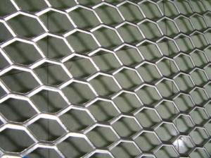 Quality Galvanized Expanded Metal Mesh Grille Diamond Hexagon Hole for sale