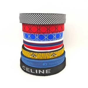 China Men wallet elastic band custom jacquard letters adjustable elastic band with logo strong elastic melt head band on sale