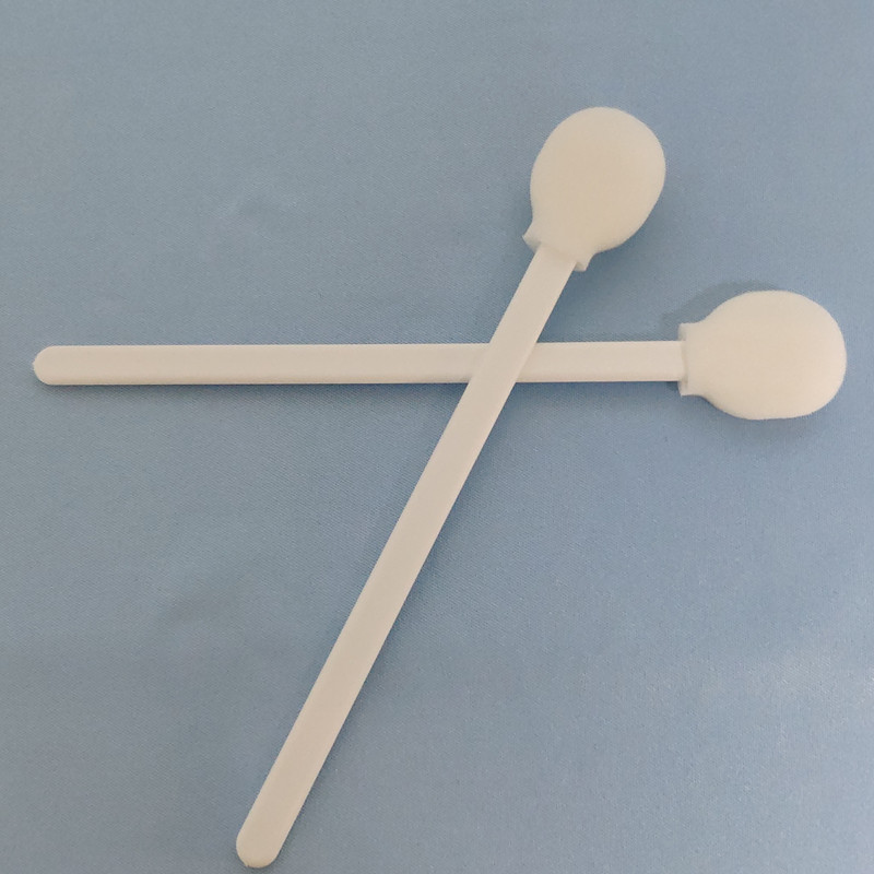 Round Sponge Head White Pp Stick Foam Tip Swabs Lollipop Shape