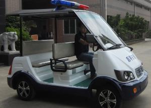 Quality Classic 4 Seater Electric Sightseeing Car With Top Alarm Lamp For Security Patrol for sale