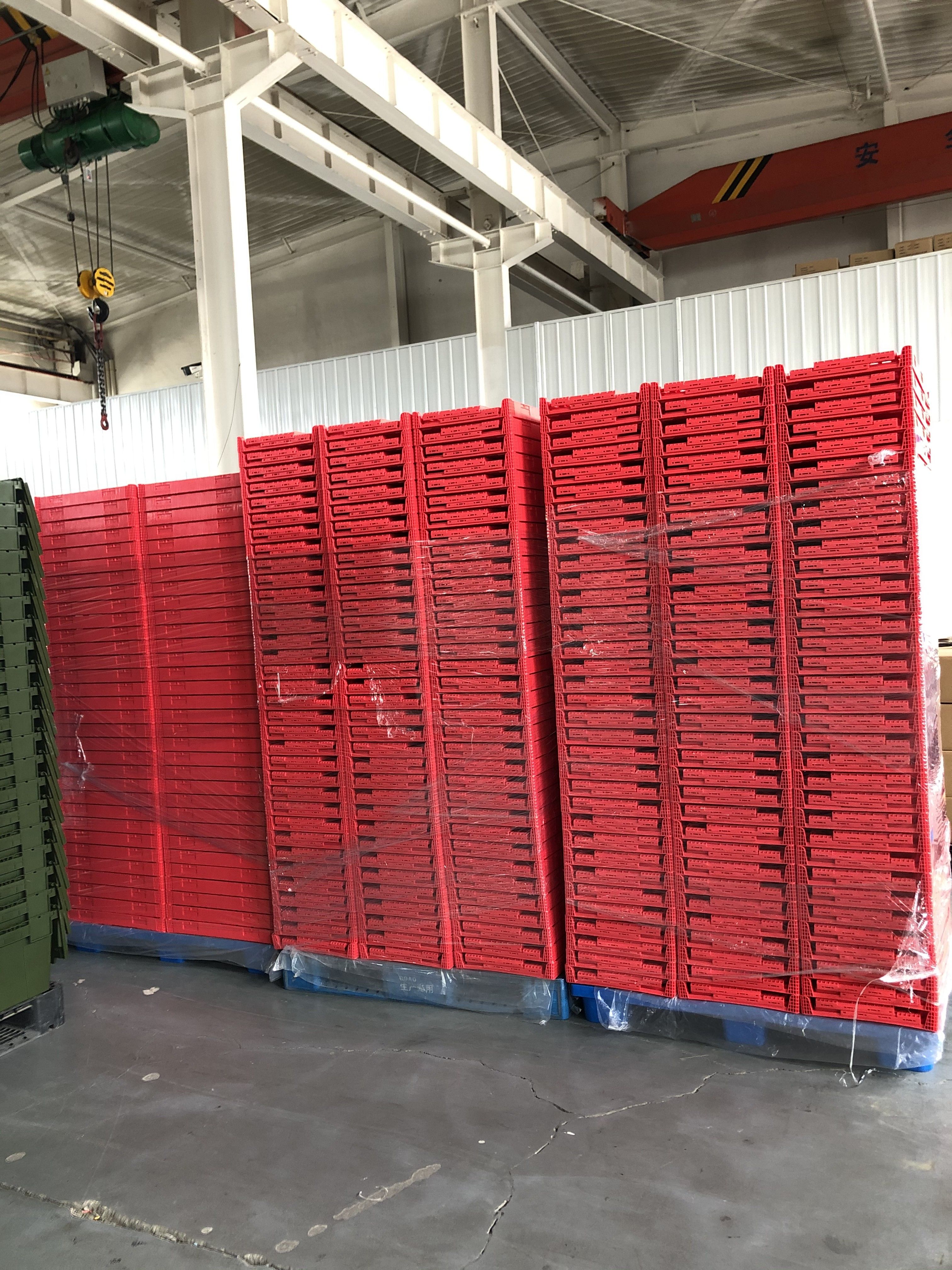 30kg Load Capacity Foldable Plastic Storage Bin for Industrial in Mobile Storage