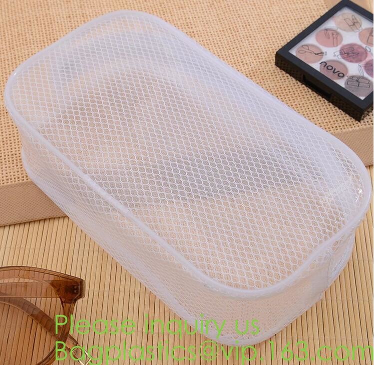Portable Waterproof Travel Makeup Organizer Bags,Mesh Transparent Design Toiletry Bag for Women Toiletry Bag Makeup Bag