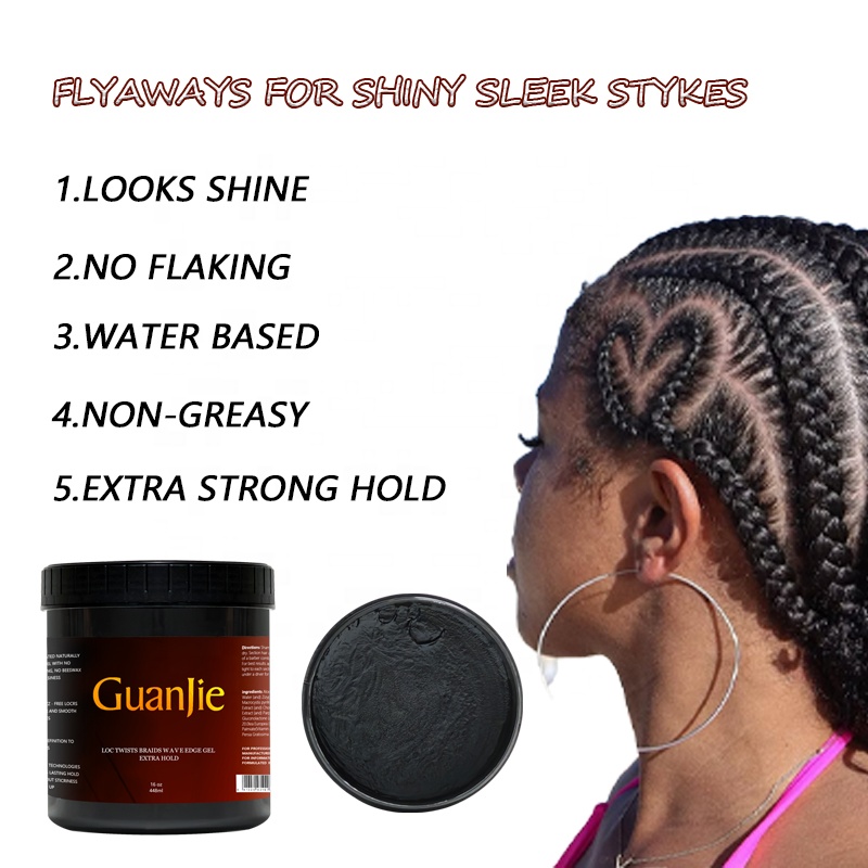 Strong Hold Private Label 16oz Braid Gel for Dry Hair Lock n Twisting Braiding Gel