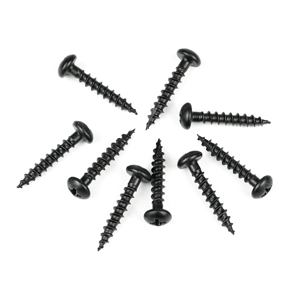 Electrical Appliances 16mm Black Round Phillips Chipboard Screw with Harden Design