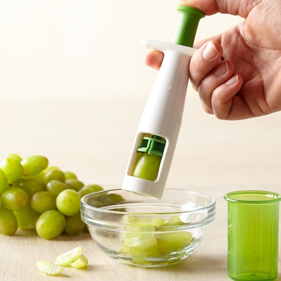 Buy Mutil Function Plastic Cherry Tomato Slicer White Green 18 * 6.5cm For Kitchen at wholesale prices