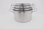Casserole Set Silver 9.5cm Stainless Steel Cooking Pot