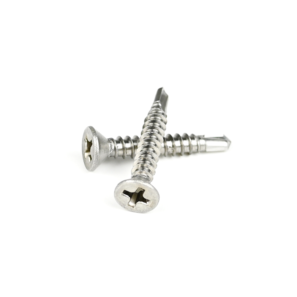 Steel Phillips Cross Recess Countersunk Flat Head Self Drilling Screw for Metal Fastening