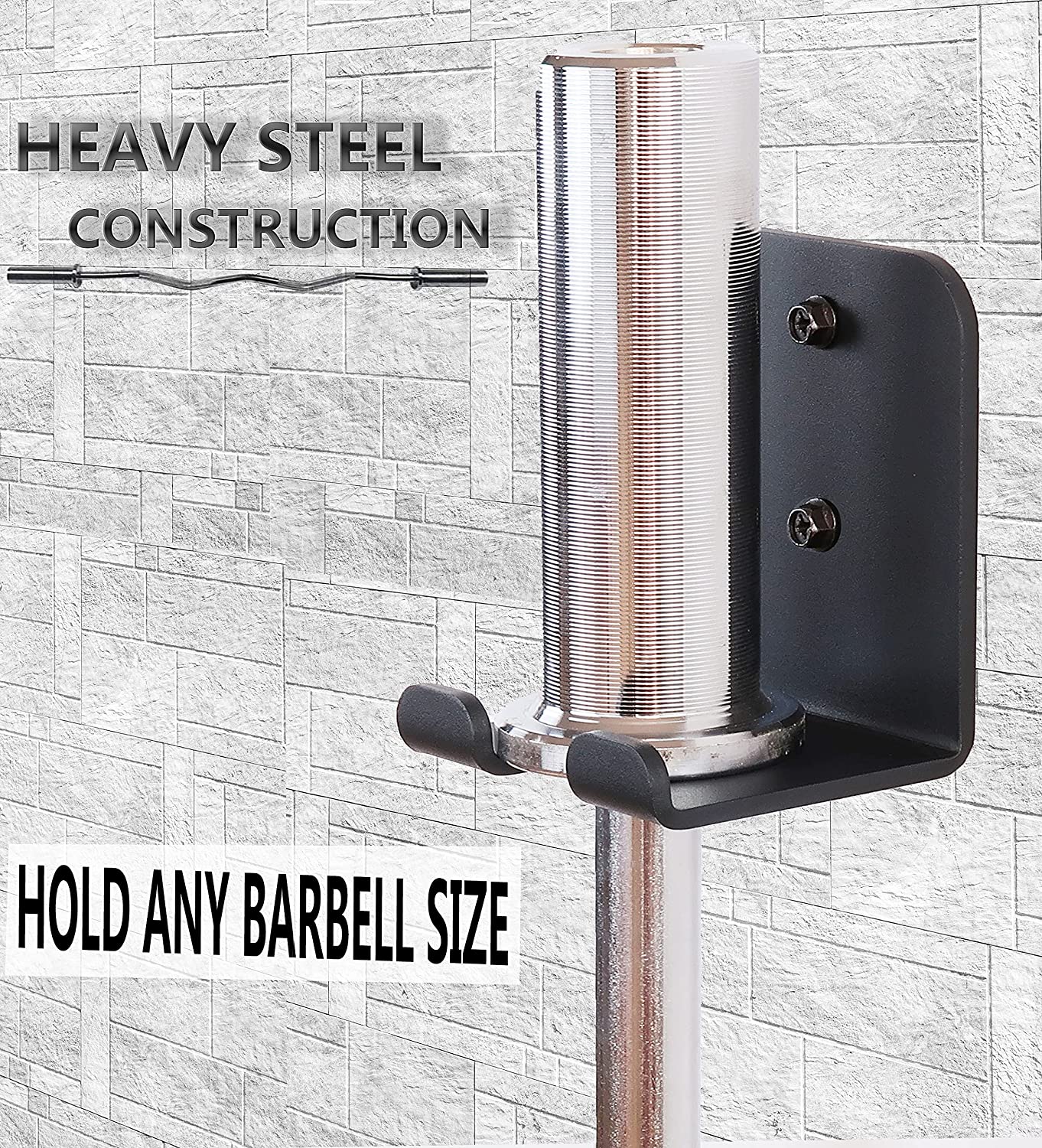 Carbon Steel Single Barbell Storage Holder Wall Mount Hanging Rack for Drill Tools
