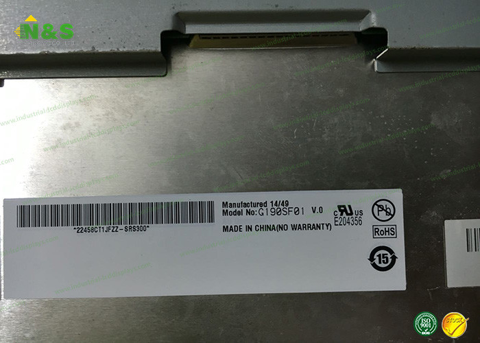 AUO G190SF01 V0 19" 1680×342 TFT LCD PANEL M190EG01 V.0 1208