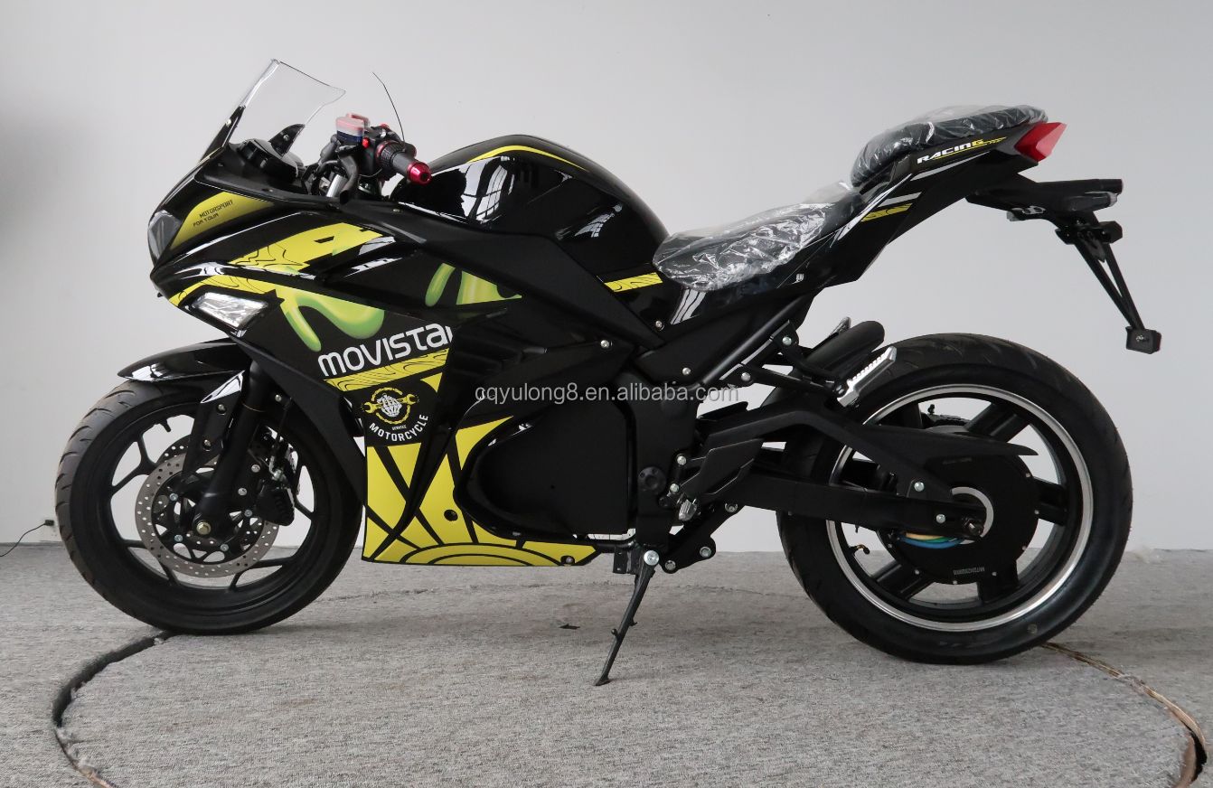 3000W Electric Motorcycle with Powerful Racing Sports Lithium Battery and Disc Brake