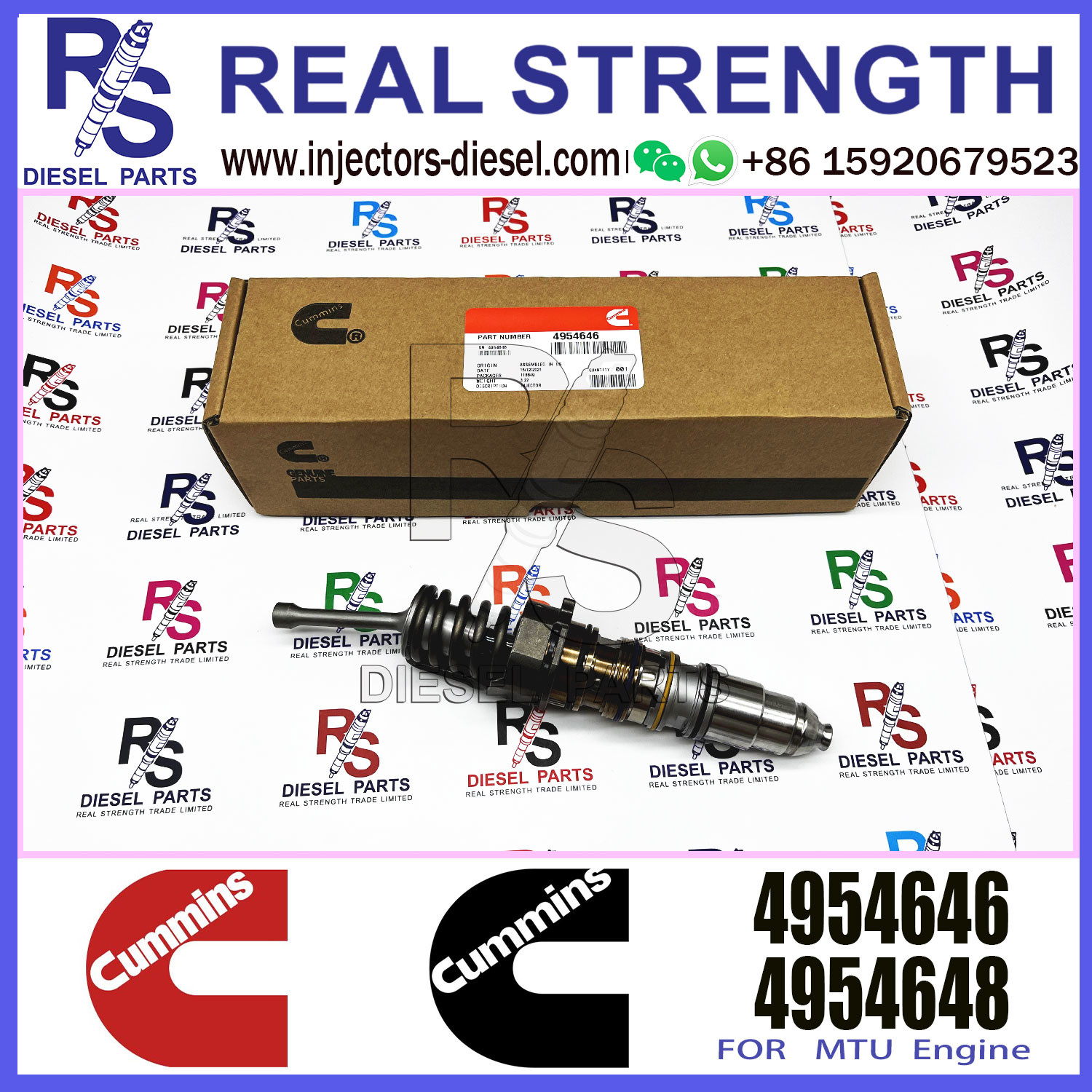 Common Rail Fuel Injector 1846349 570015 579258 4954646 For CUMMINS