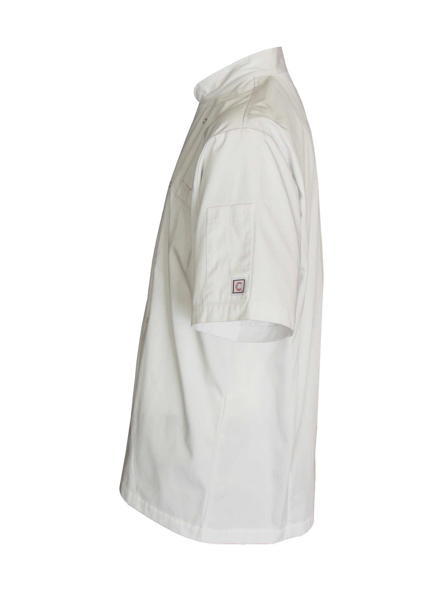 240 GSM 100% Cotton Chef Uniform Half Sleeve Coat White Wrinkle Free Anti Stain