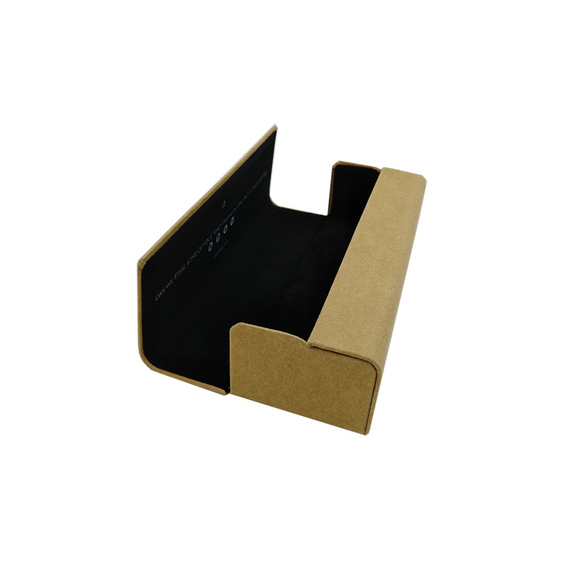 Handmade Rectangular Recycle Kraft Paper Hard Eyeglass Case Eyewear Case Box