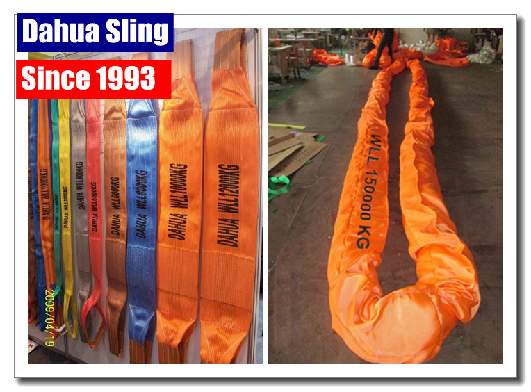 50 Ton - 600 Tons Heavy Duty Lifting Slings With Seamless Tubular Cover