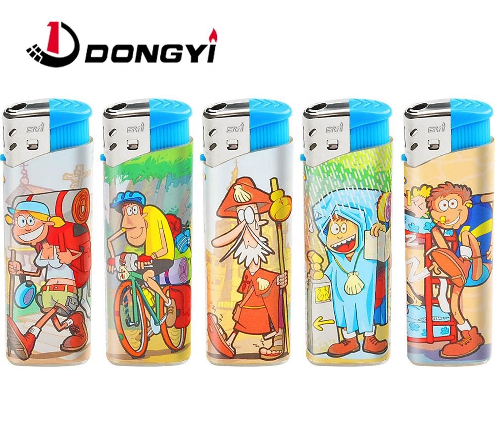 Cr Wholesale Promotional Electronic Gas Torch Lighter with Frost Painting