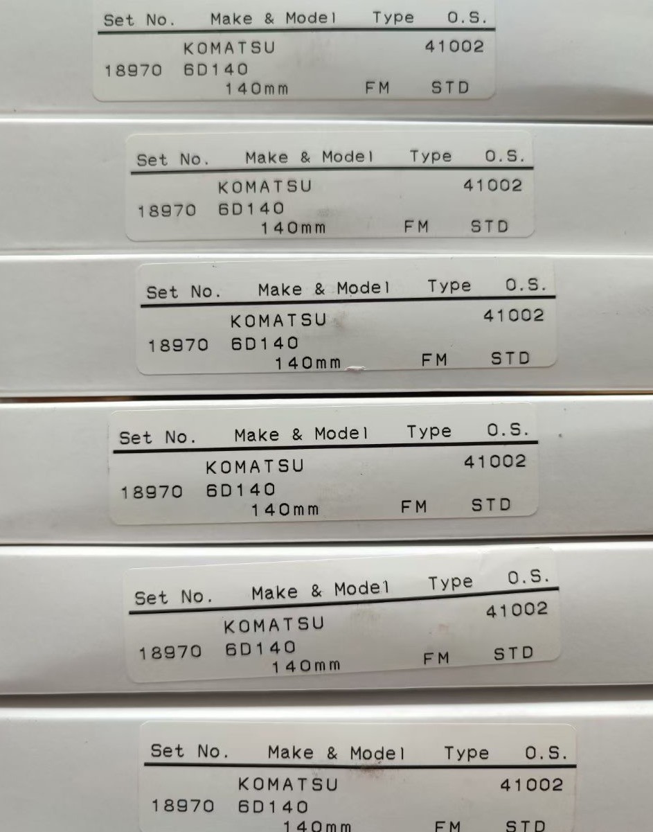 6211-31-2031 6D140 Excavator Engine Parts Piston Ring Set
