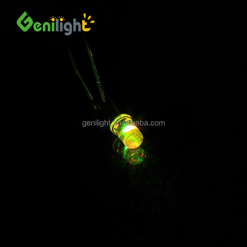 5mm Yellow Candle Light Flicker Diodes Bright LED Light with Max. Reverse Current 50uA