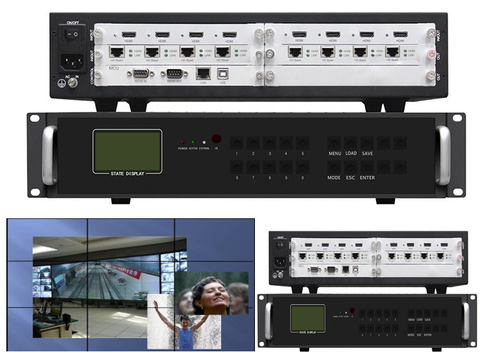 Dual Power Supply Support For Up To 64 Displays Modular Video Wall Controller