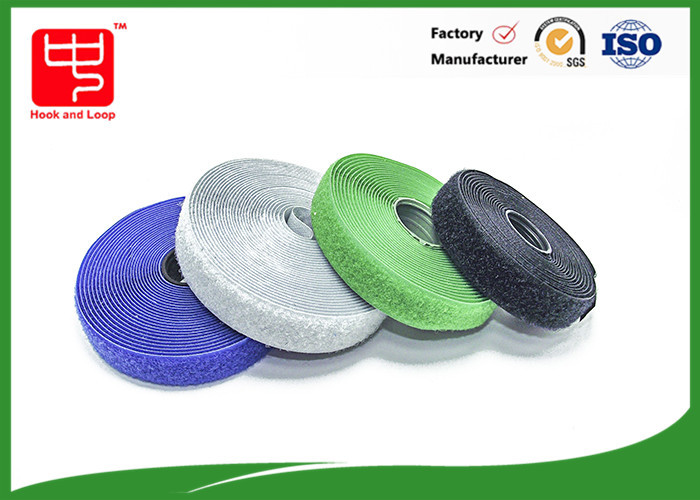 Colored Hook And Loop Tape Nylon / Polyester Material 500 Meters