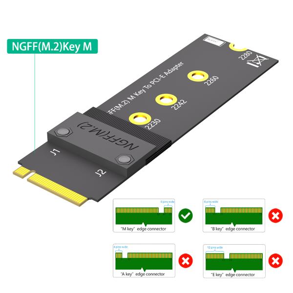 M.2 Key M NVMe SSD Extension Cable 20cm PCIe 3.0 X4