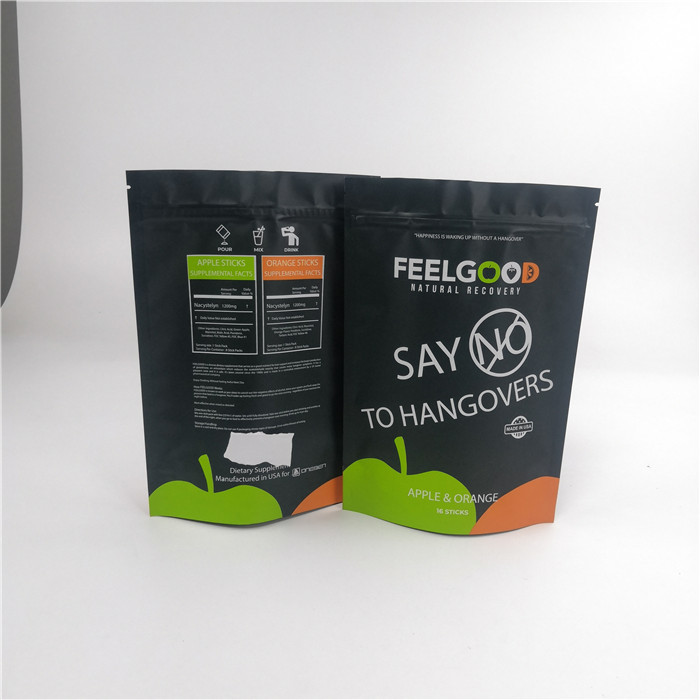 Snacks Food Mylar 110mic Zipper Standing Pouches Customized Logo