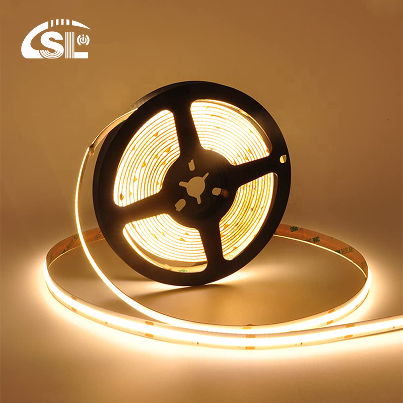 IP68 480Leds 3000K Warm Flexible COB Led Strip Light for Kitchen Living Room TV Backlight Cabinet High Brightness