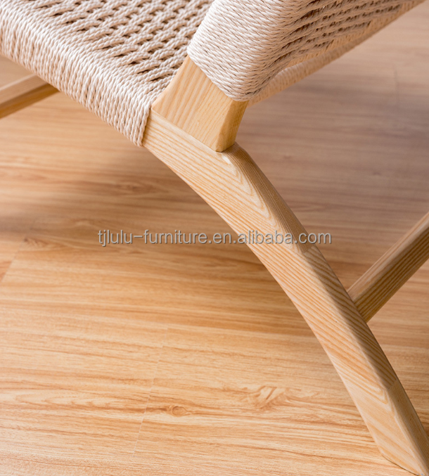 Solid Wood Woven Cord Single Sofa Chair Blend of Style and Function for Living Room Furniture