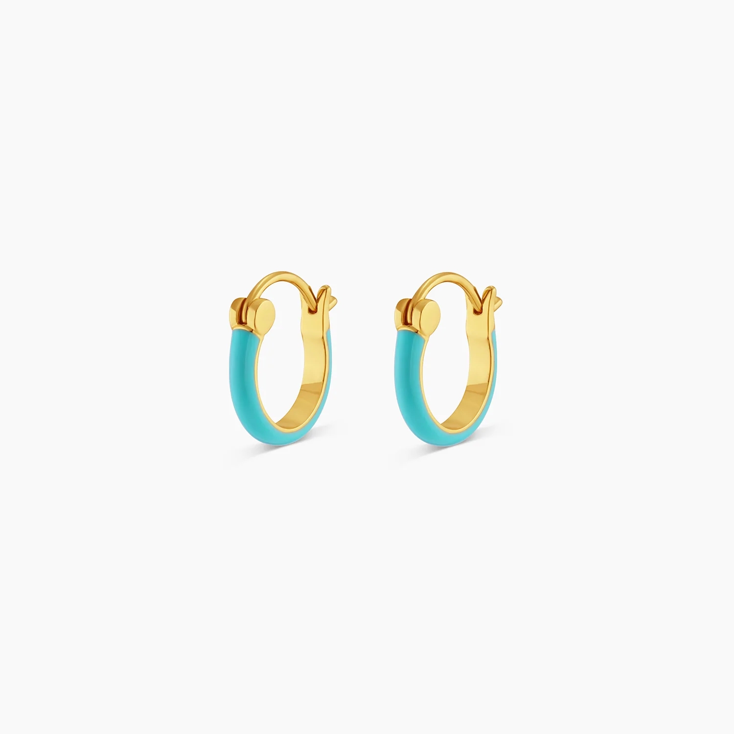 Colored 925 Sterling Silver Hoop Earrings 18K Gold Stacking Hoop Earrings