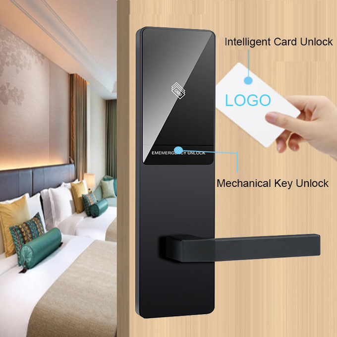 Aluminum Alloy Hotel Key Card Door Locks with Card Encoder and Energy Saving Switch