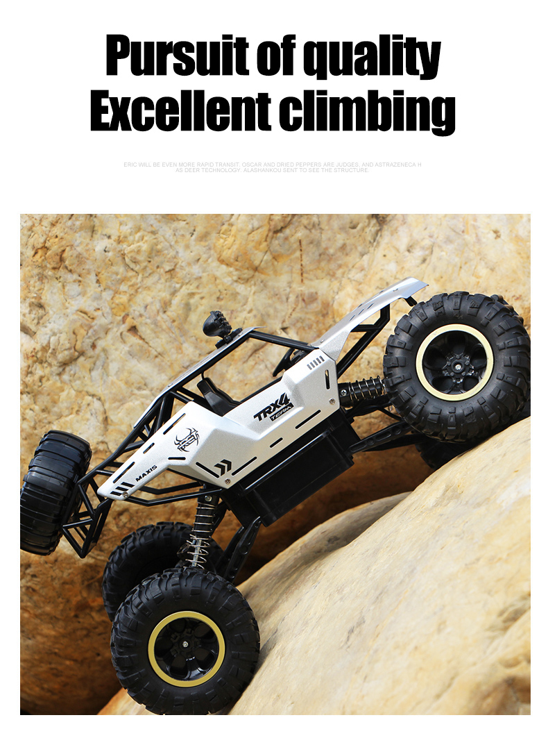 4WD Rechargeable Rock Crawler Electric Off Road Radio Remote Control Car for Kids Gifts