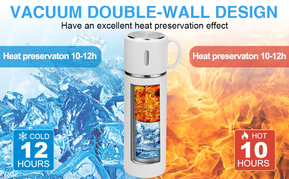 Stainless Steel Vacuum Flask Thermal Flask Bottle 14.2oz 420ml