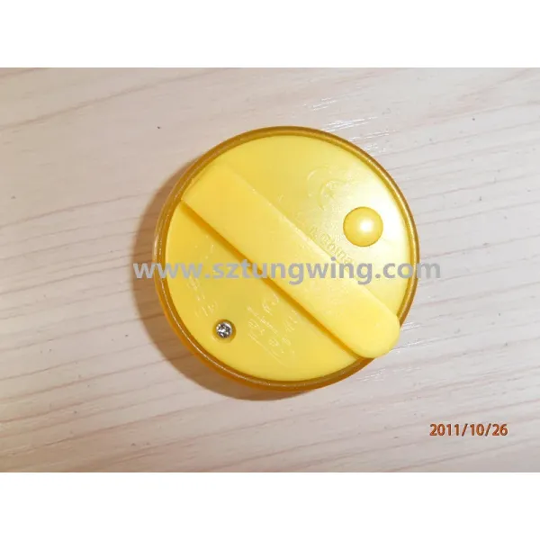 Flash Badge in use as bicycle safety light