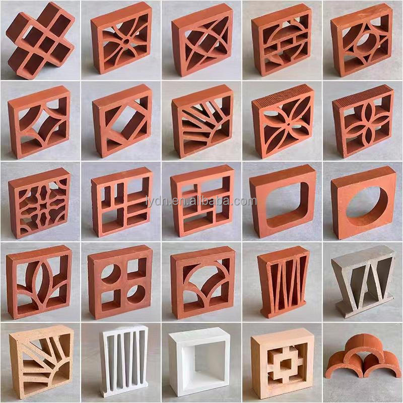7% Absorption Terracotta Facade Panel Breezeway Tile In Classical Design For Decorative Garden Brick Decoration