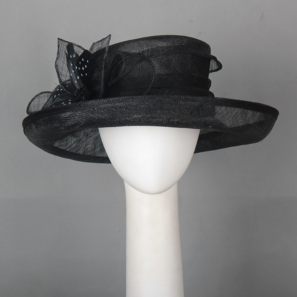 Elegant fancy Church sinamay hats for ladies ,Sinamay wide brimhats